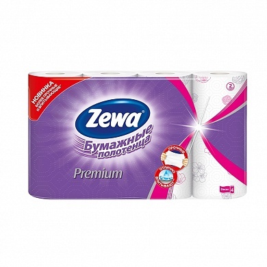 Кухонное бумажное полотенце ZEWA Premium (4шт/2сл)