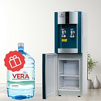 Кулер напольный для воды SMixx 16L/E голубой с серебром