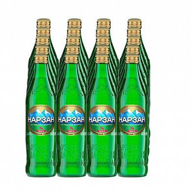 Вода лечебно-столовая «Нарзан» 20х0,45 л, природной газации стекло