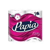 Туалетная бумага Papia делюкс  3 сл. 4 рулона