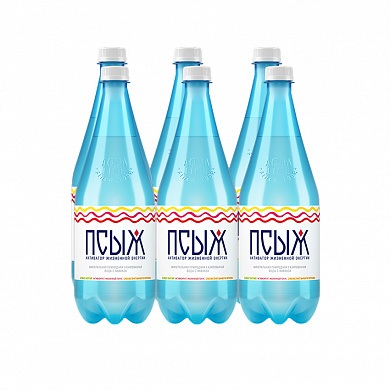 Вода минеральная лечебно-столовая «ПСЫЖ» 6х1 л, газ ПЭТ