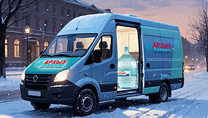 Замерзла вода в бутыли?