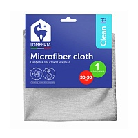 Салфетка для стёкол и зеркал Lomberta из микрофибры 30×30 см 1 шт