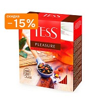 Чай Tess черный Pleasure шиповник и яблоко, в пакетах 100 шт