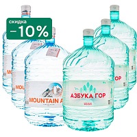 Комплект воды «MOUNTAIN AIR и Азбука Гор»  6х19 л, ПЭТ
