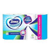 Полотенца кухонные бумажные Zewa 1/2 листа, 2сл. 4 рулона