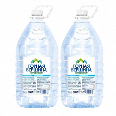 Вода минеральная «Горная Вершина» 2х5 л, одноразовая тара