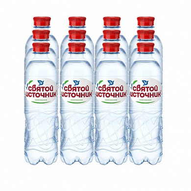 Вода «Святой Источник» 12х0,5 л, газ ПЭТ