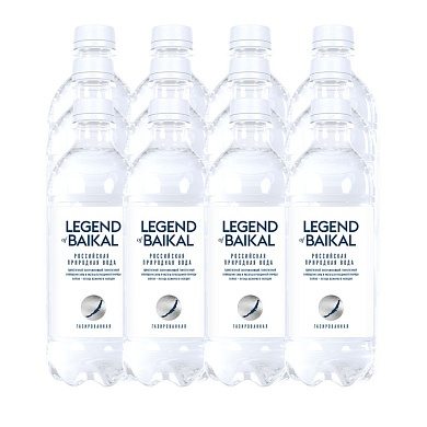 Вода глубинная кислородная Legend of Baikal 12х0,5 л, газ ПЭТ