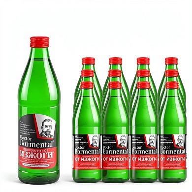 Вода лечебно-столовая Doctor Bormental 12х0,45 л газ стекло